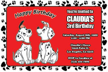 101 Dalmations invitations personalized printable
