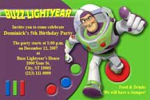 Buzz Lightyear Invitations