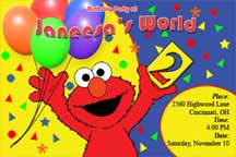 Elmo invites with blocks