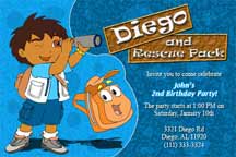 Go Diego Go Invitations