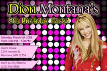 Hannah Montana Invitations