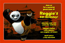 Kung fu Panda printable Invitations