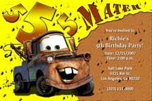 Disney Cars invitations