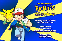 Pokemon invitations personalized