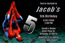 Spiderman Invitations 2