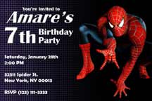 Spiderman Invitations