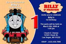 Thomas the Train invitations