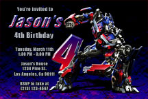 Transformers Invitations