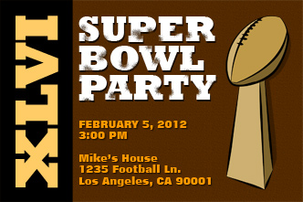 Printable Super Bowl Party Invitations Personalized