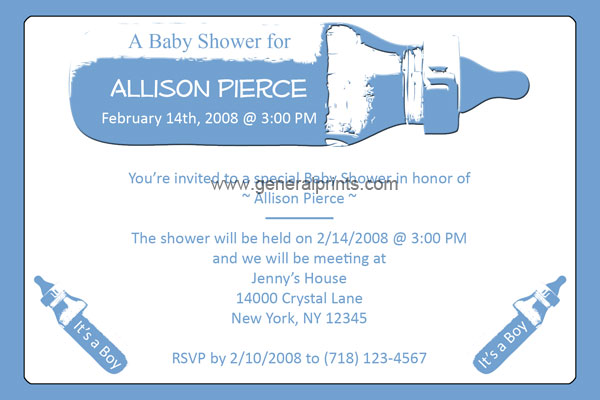 Home - Baby Shower Invitations - Baby Bottle Shower Invitations 