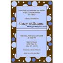 Polka dots shower invitations