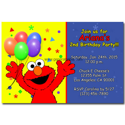 Free Birthday Party Invitations on Home   Kids Birthday Party Invitations   Elmo Invites