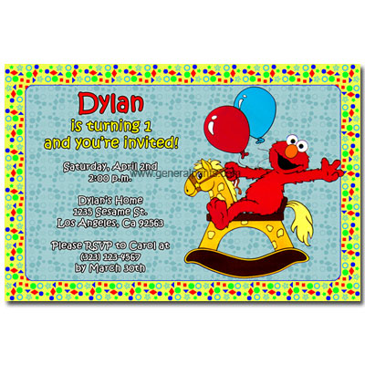 Personalized Elmo invitations printable