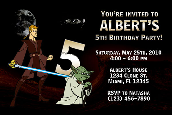 Home - Kids Birthday Party Invitations - Star Wars Clone Wars Invitations 