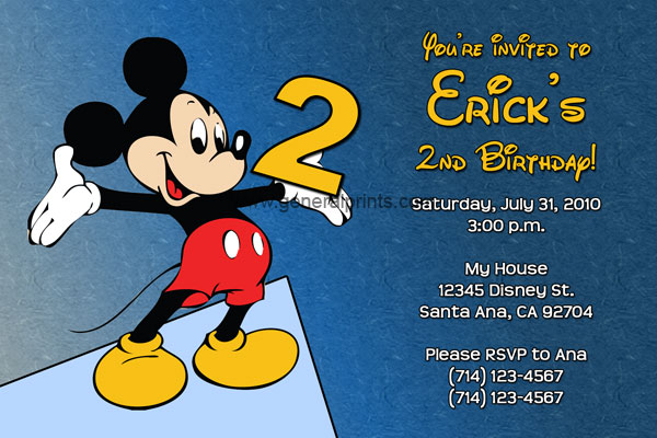 images of mickey mouse. Invitations - Mickey Mouse