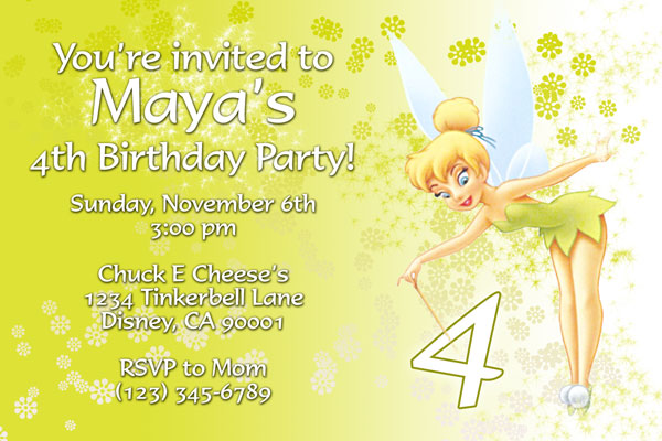 pictures of tinkerbell. Invitations - Tinkerbell