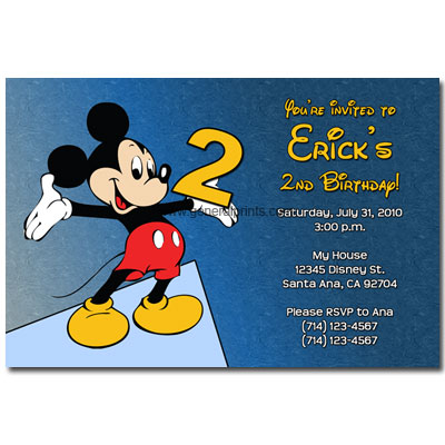 birthday party invitations printed
 on Home - Kids Birthday Party Invitations - Mickey Mouse Invitations