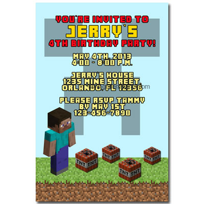 Minecraft Invitations