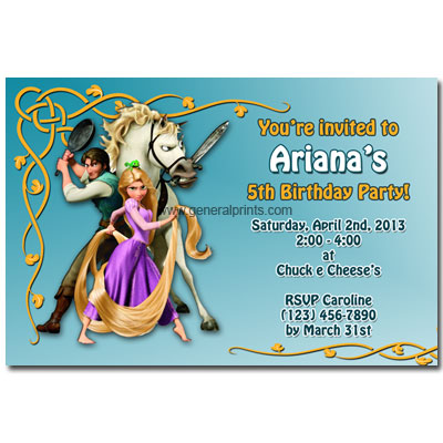 Custom Party Invitations on Personalized Tangled Invitations  Birthday  Printable  Party