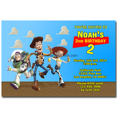 toy story invitations