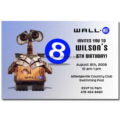 Personalized Wall-E invitations printable