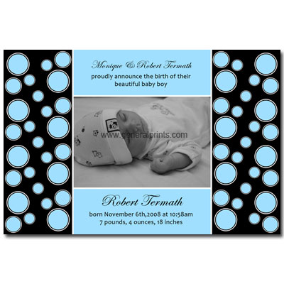 printable Polka Dots photo announcement
