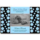 Polka dot photo baby birth announcements