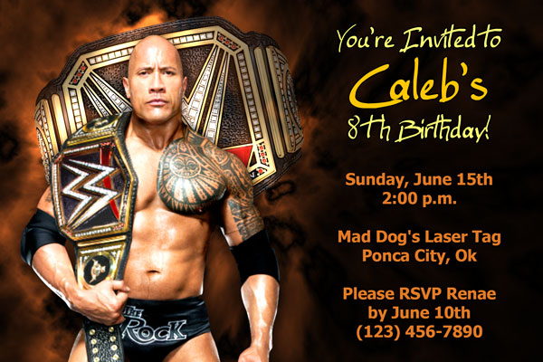 Cheshire Invitations Wrestling Party Invitations – Birthday Invites For Kids – Write On (Made In UK)