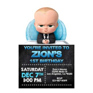Personalized Boss Baby Birthday Invitations- Printable