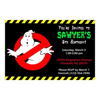 Personalized Ghostbusters Birthday Invitations Printable