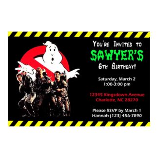 Personalized Ghostbusters Birthday Invitations Printable