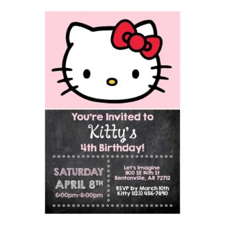 Personalized Hello Kitty Birthday Invitations- Printable