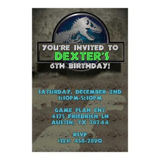 Personalized Jurassic World Birthday Invitations Printable