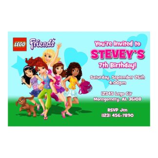 Personalized Lego Friends Birthday Invitations Printable