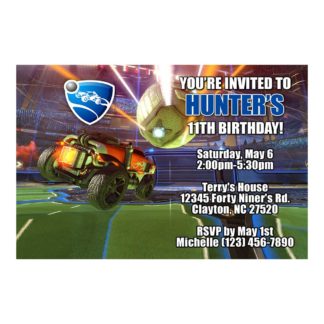 Personalized Rocket League Birthday Invitations Printable
