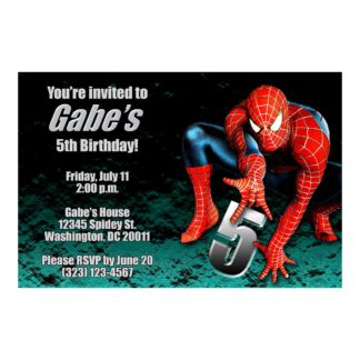 Personalized Spiderman Birthday Invitations Printable