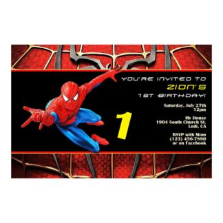 Personalized Spiderman Birthday Invitations Printable