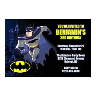 Personalized Batman Birthday Invitations Printable