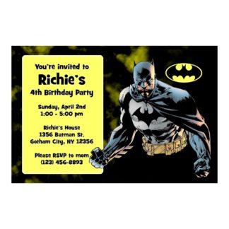 Personalized Batman Birthday Invitations Printable