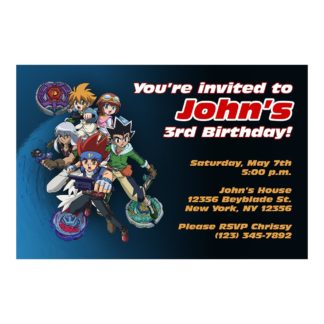 Personalized Beyblade Birthday Invitations Printable
