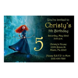 Personalized Brave Birthday Invitations Printable