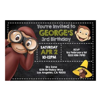 Personalized Curious George Birthday Invitations Printable