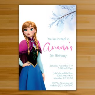 Personalized frozen anna Birthday Invitations Printable