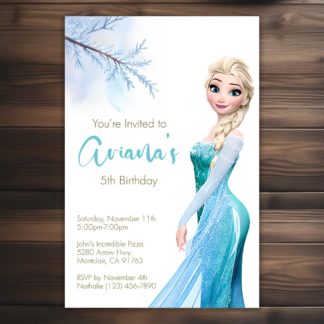 Personalized frozen elsa Birthday Invitations Printable
