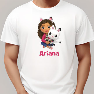 personalized gabby’s dollhouse t shirt white