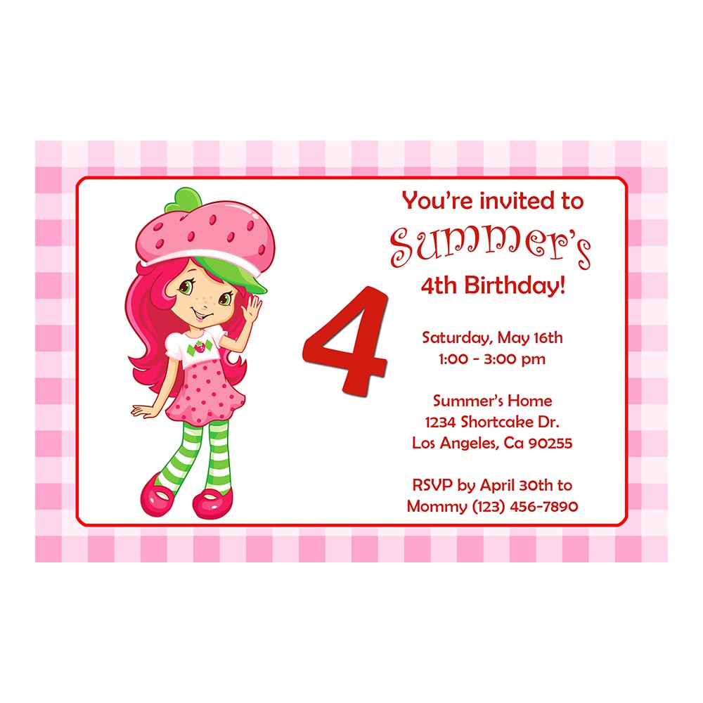 Strawberry Shortcake Invitations #3 - General Prints