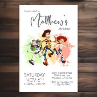 Personalized Toy Story Birthday Invitations Printable