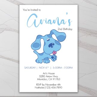 Personalized blues clues Birthday Invitations Printable