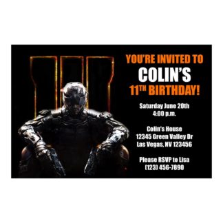 Personalized Call of Duty Birthday Invitations Printable