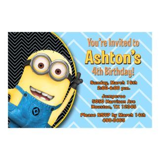 Personalized Minions Despicable Me Birthday Invitations Printable